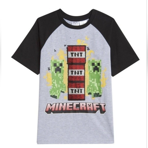 Minecraft Flip Sequin Boys 2 Piece Short Set Size 5/6 - Picture 2 of 12